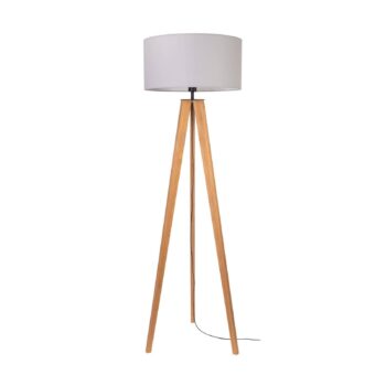 Stojaca lampa Maira trojnožka morená borovica sivá - Image 2
