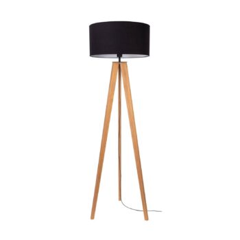 Stojaca lampa Maira, morená borovica, čierna - Image 2