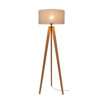 Stojaca lampa Maira, morená borovica, béžová