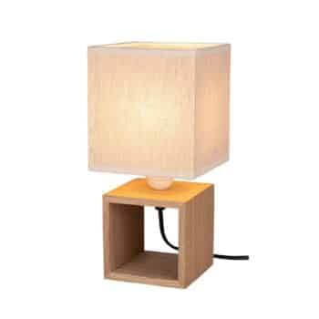Stolová lampa Monas, olejovaný dub, krémová - Image 2