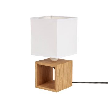 Stolová lampa Monas, olejovaný dub, biela - Image 2