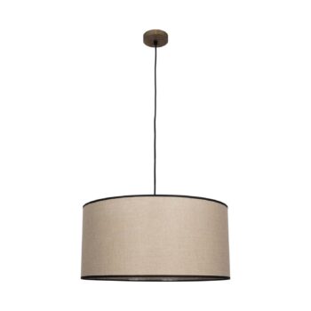 Závesná lampa Tubo, orech, čierna/béžová, 1-pl. - Image 2