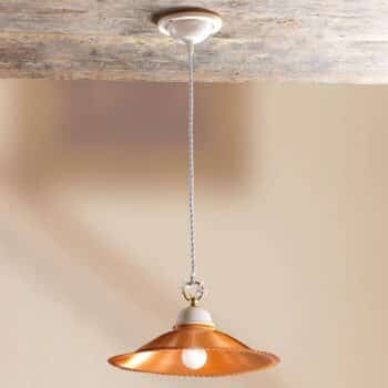 Luisa – medená závesná lampa s medeným tienidlom - Image 4