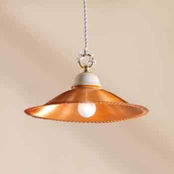Luisa – medená závesná lampa s medeným tienidlom - Image 3