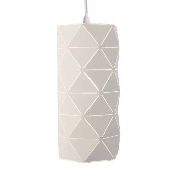 Závesná lampa Asterope lineárna Ø 15 cm, biela
