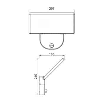 Vonkajšie nástenné LED svetlo Alkes L snímač 30 cm - Image 2