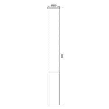 Chodníkové LED svietidlo Alhena, výška 90 cm - Image 2