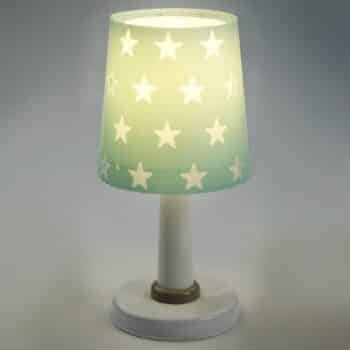 Tyrkysová stolná lampa Stars so svetelným efektom - Image 2