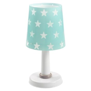 Tyrkysová stolná lampa Stars so svetelným efektom
