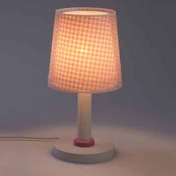 Detská stolná lampa Vichy ružová - Image 2