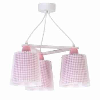 Detská závesná lampa Vichy, 3-pl., ružová - Image 2