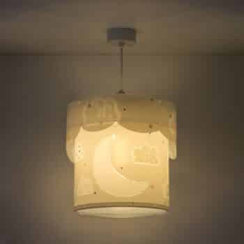 Detská závesná lampa Moon, 1-plameňová, sivá