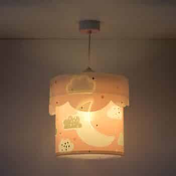 Detská závesná lampa Moon, 1-plameňová, ružová