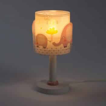 Detská stolná lampa Little Elephant, ružová