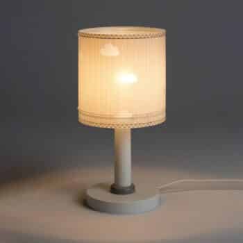 Detská stolná lampa Sweet Dreams, sivá, oblaky