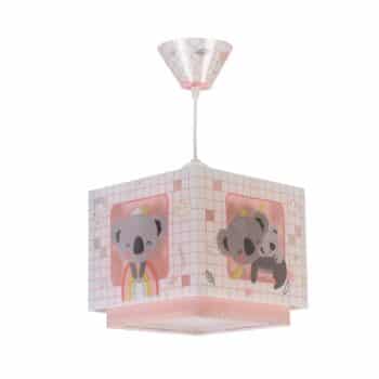 Detská závesná lampa Koala, 1-plameňová, ružová - Image 2