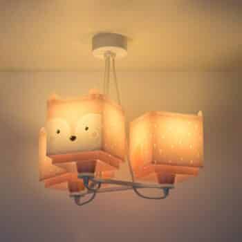 Detská závesná lampa Little Fox, 3-plameňová