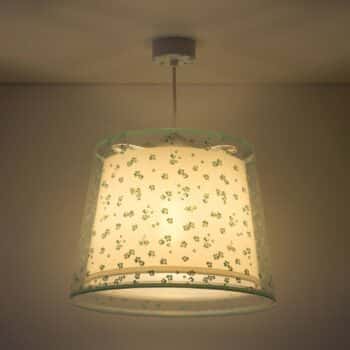 Detská závesná lampa Dream Flowers, 1-pl., zelená