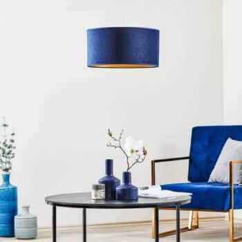 Závesná lampa Roller, námornícka modrá/zlatá - Image 2