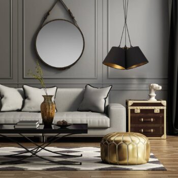 Závesná lampa Twiggy, 3-plameňová, čierna - Image 2