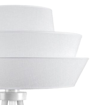 Trojnohá stojaca lampa Lotos, biela - Image 2