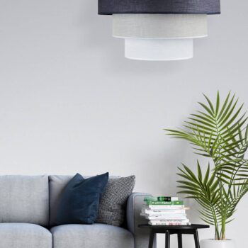 Závesná lampa Luneta grafit/sivá/biela Ø 45 cm - Image 2