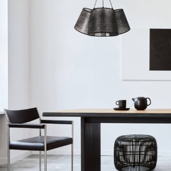 Závesná lampa Rossa, 3-plameňová, čierna lesklá - Image 2