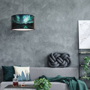 Závesná lampa Print L s loďou a polárnou žiarou - Image 2