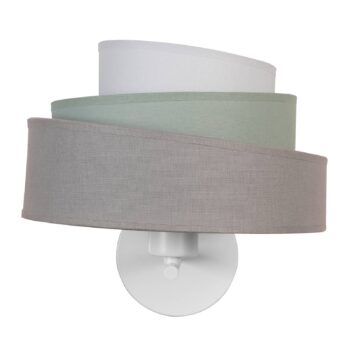 Nástenné svetlo Trio monocolor, textil, sivá Ø25cm - Image 2