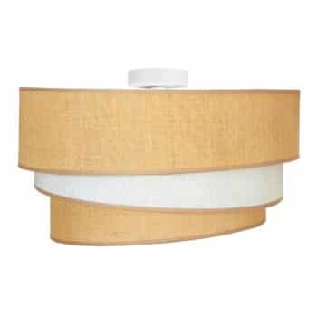 Stropné svetlo Trio jute hnedá/biela Ø60cm - Image 2