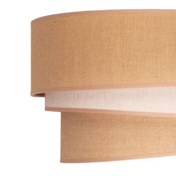 Stropné svetlo Trio jute hnedá/biela Ø60cm