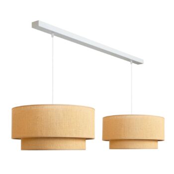Závesná lampa Boho jute prírodná hnedá Ø45cm 2-pl. - Image 2