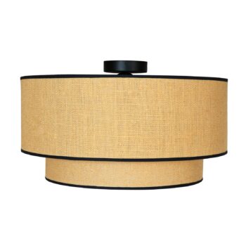 Stropné svietidlo Boho jute & black Ø 45 cm - Image 2