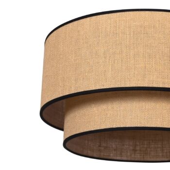 Stropné svietidlo Boho jute & black Ø 60 cm