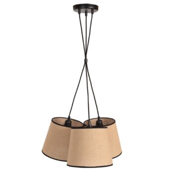 Kyvadlo Jute&black prírodná 3-pl. Ø tienidla 36 cm - Image 2