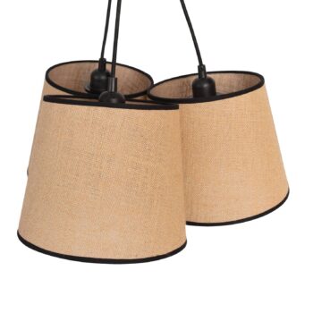 Kyvadlo Jute&black prírodná 3-pl. Ø tienidla 36 cm