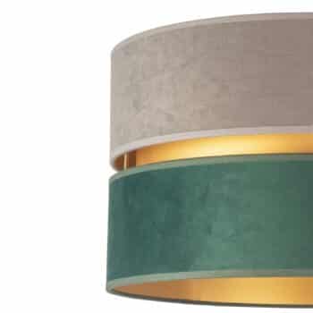 Závesná lampa Golden Duo sivá/tmavozelená/zlatá