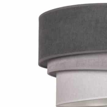 Stropné svetlo Pastell Trio Ø 60cm 3 odtiene sivej