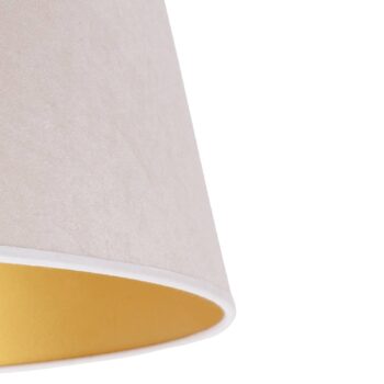 Tienidlo na lampu Cone výška 18 cm, ekru/zlatá