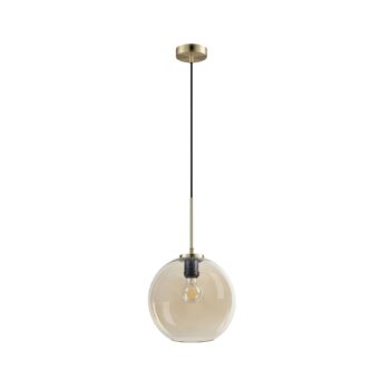 Dyberg Larsen Loop záves. lampa 25cm jantár/mosadz