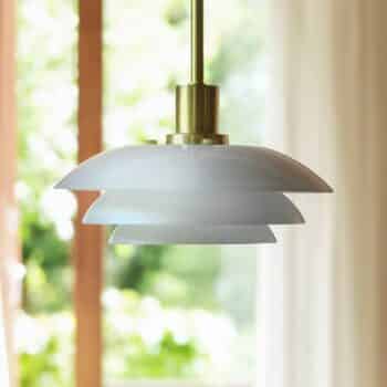 Dyberg Larsen DL31 závesná lampa sklo, mosadz