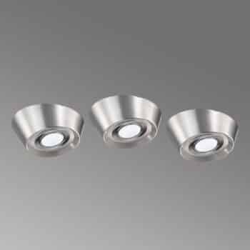 Podhľadové LED svietidlá PAL CF, 3 kusy, Ø 12 cm