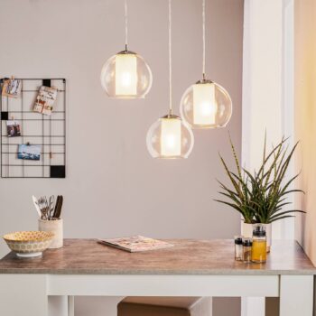Bolsano – 3-plameňová závesná lampa zo skla - Image 3
