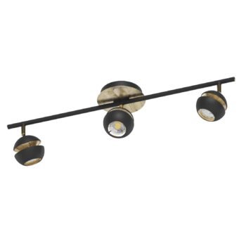Stropné LED svietidlo Nocito 3-pl. v čierno-zlatej - Image 4