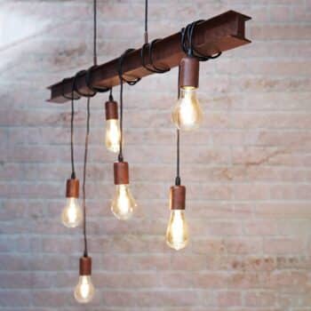 Závesná lampa Townshend 4 v tmavohnedej - Image 3