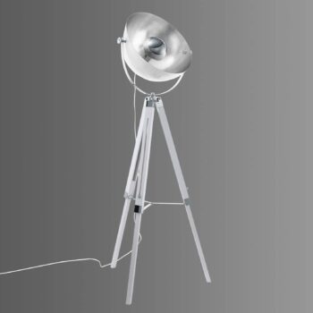 Stojaca lampa Covaleda trojnožka biela/striebro - Image 4