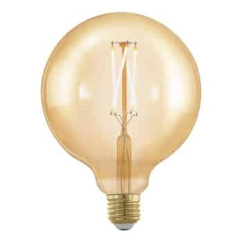 LED žiarovka guľa E27 G125 4W 1 700 K zlatá
