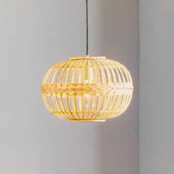 Závesná lampa Amsfield z bambusu oválny tvar - Image 3