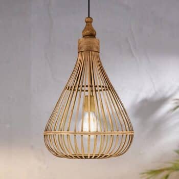 Závesná lampa Amsfield z bambusu tvar hrušky - Image 3