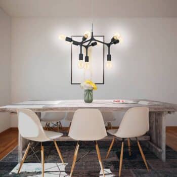 Závesná lampa Bocadella 1 čierna, 9 svetiel - Image 2